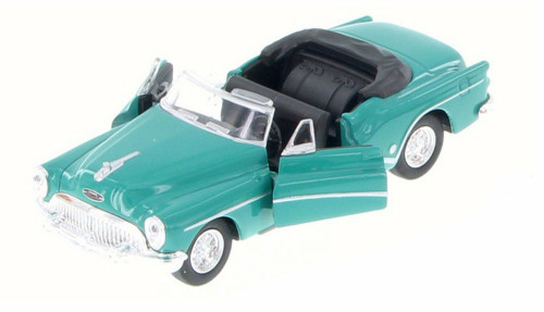 Buick Skylark Top Down Convertible, Green Top Down - Welly 43664C - 1/34 Scale Diecast Model Toy Car