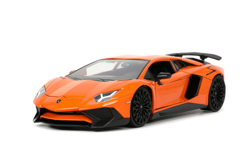 Lamborghini Aventador SV, Orange - Jada Toys 32950/4 - 1/24 scale Diecast Model Toy Car