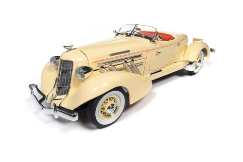 1935 Auburn 851 Speedster, Cream/Ivory - Auto World AW297 - 1/18