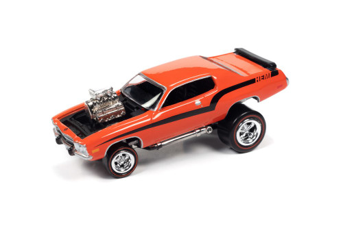 1973 Plymouth Road Runner, Hemi Orange - Johnny Lightning JLSP182 - 1/64 scale Diecast Car