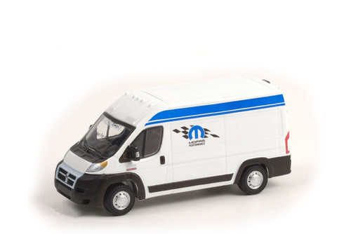 2014 Dodge Ram ProMaster, White with Blue Stripes - Greenlight 53040A 1/64 scale Diecast Car