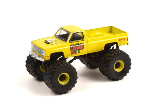 1987 Chevy Silverado Monster Truck, Mad Crusher - Greenlight 49100C- 1/64 scale Diecast Car