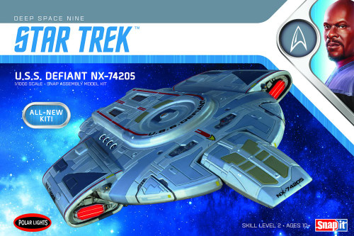 U.S.S. Defiant NX-74205 Snap Kit, Star Trek - Polar Lights POL952 - 1/1000 scale Plastic Model Kit