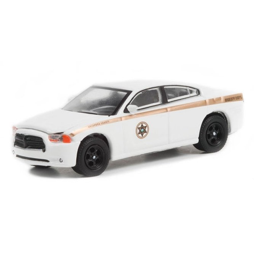 2011 Dodge Charger Pursuit, White - Greenlight 30334/48 - 1/64 scale Diecast Model Toy Car