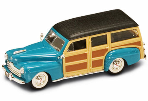 1948 Ford Woody, Turquoise - Yatming 94251 - 1/43 Scale Diecast Model Toy  Car