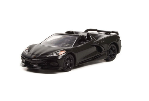 2021 Chevy Corvette C8 Stingray Convertible, Black - Greenlight 28090D/48 - 1/64 scale Diecast Car