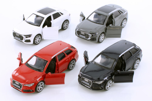 Showcasts Audi Q8 and Audi RS6 Assortment Diecast Car Set - Box of 12 1/36 Scale Diecast Model Cars, Assorted Colors