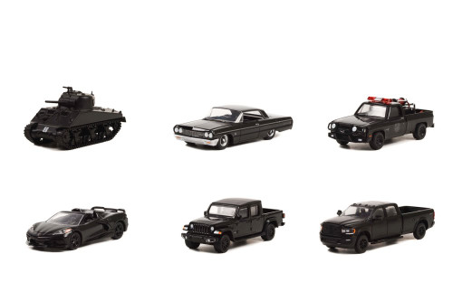 Greenlight Black Bandit Series 26 Diecast Car Set - Box of 6 assorted 1/64 Scale Diecast Model Cars