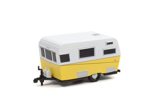 1959 Siesta Travel Trailer, White and Yellow - Greenlight 34110A