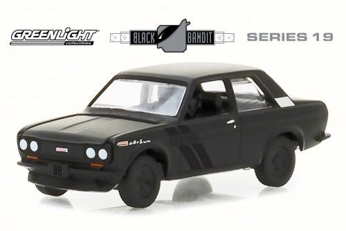 1968 Datsun 510, Black - Greenlight 27950A/48 - 1/64 Scale Diecast Model Toy Car