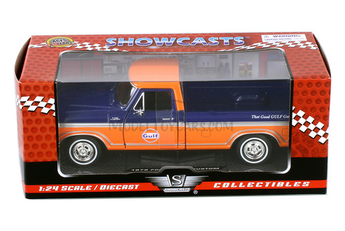 1979 Ford F-150 Custom, Dark Blue/Orange - Showcasts 79346AC/OR - 1/24 scale Diecast Car