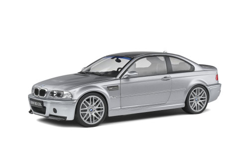 2003 BMW M3 E46 CSL Coupé, Silver - Solido S1806503 - 1/18 scale Diecast Model Toy Car