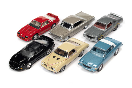  Muscle Cars U.S.A. 2021 Release 4 Set B Car Set Box of 6 Assd 1/64 Scale Diecast Model Cars