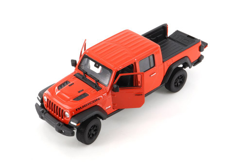 2020 Jeep Gladiator Pickup Truck, Orange - Welly 24103WOR - 1/27 scale Diecast Model Toy Car