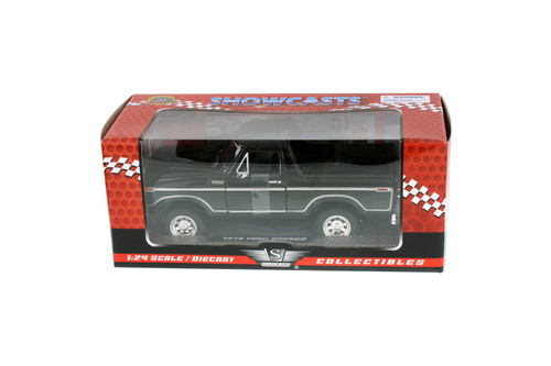 1978 Ford Bronco Custom (Open Top), Black - Motor Max 79374WBK - 1/24 scale Diecast Model Toy Car