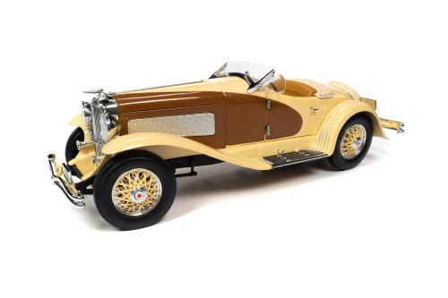 1935 Duesenberg SSJ Speedster, Yukon Gold and Chocolate Brown -  AW305 - 1/18 scale Diecast Car