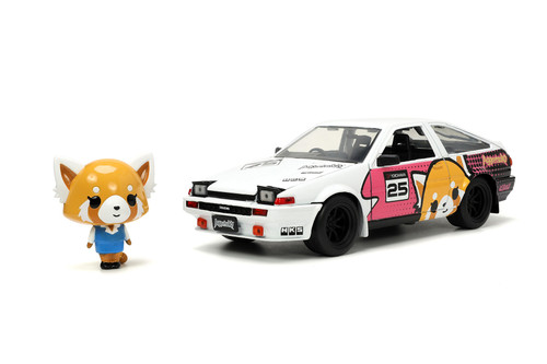 1986 Toyota Trueno (AE86) RHD #25 w/ Aggretsuko Figure, Aggretsuko