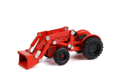 1948 Ford 8N Tractor with Front Loader, Red - Greenlight 48060A/48 - 1/64 scale Diecast Car