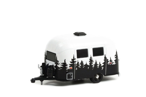 1961 Airstream 16’ Bambi Travel Trailer, White - Greenlight 34120E - 1/64 scale Diecast Car