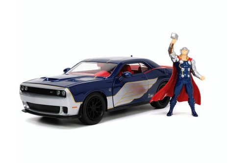 2015 Dodge Challenger SRT Hellcat w/ Thor Diecast Figure - Jada