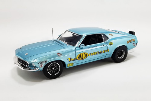1969 Ford Mustang BOSS 429, Light Blue - Acme A1801858 - 1/18