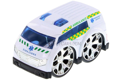 Super Engine Rescue Racer Ambulance, White 78402D - Motormax Showcasts 78401/3D - Diecast Model Toy Car (1 car, no box)