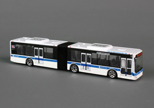 MTA Articulated Bus Small, White - RealToy RT8452 - Plastic Model Replica