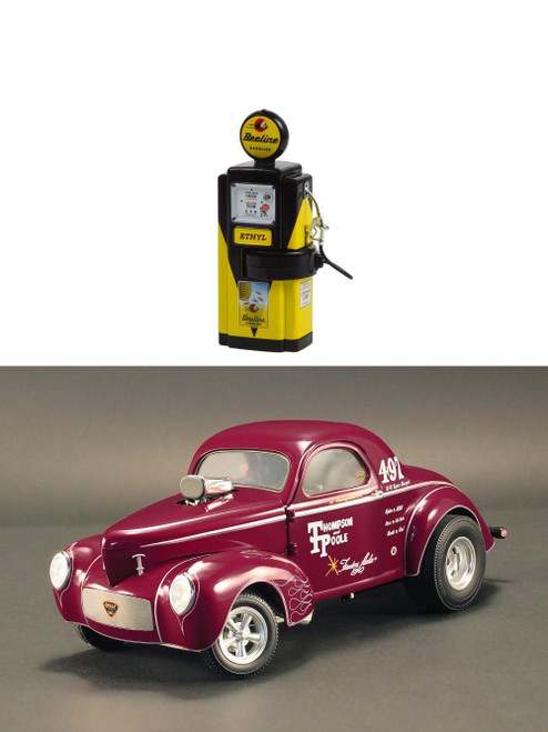 Diecast Car w/Gas Pump - 1948 Wayne 100-A Gas Pump, Beeline Gasoline - Greenlight 14120A/24 - 1/18 scale Diecast Accessory