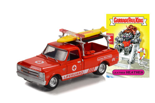 1968 Chevy C-10 Pickup w/ Surfboards, Red - Greenlight 54070C/48 - 1/64 Scale Diecast Car