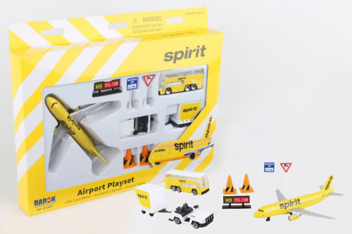 Spirit Airlines Playset, Yellow - Daron RT3871 - Diecast Replica