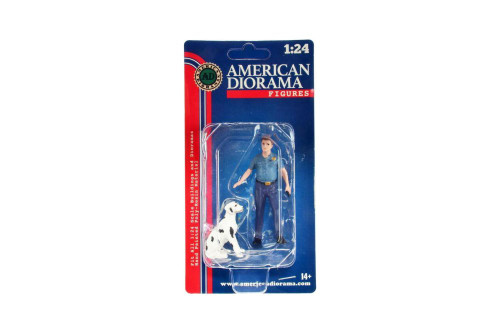 Firefighters - Fire Dog Training, American Diorama 76420 - 1/24 Scale Figurine - Diorama Accessory