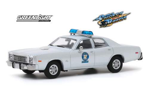 1975 Plymouth Fury, Arkansas Sheriff- Smokey and the Bandit - Greenlight 86581 - 1/43 scale Diecast Model Toy Car