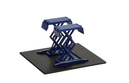 Automotive Double Scissor Lift, Blue - Greenlight 16160A/48 - 1/64 Scale Diecast Accessory