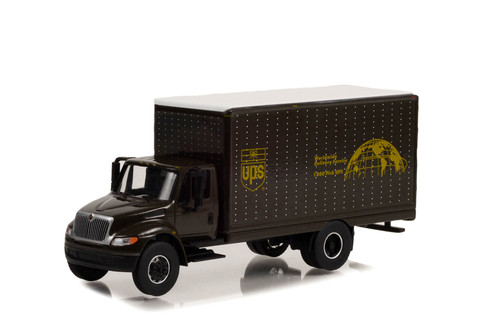 2013 International Durastar Box Van, UPS - Greenlight 33240B/48 - 1/64 Scale Diecast Model Toy Car