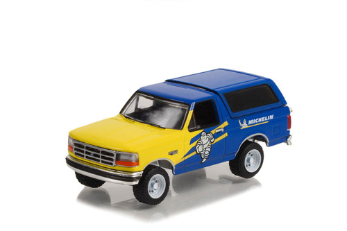 1996 Ford Bronco XL, Michelin Tires - Greenlight 35240D/48 - 1/64 Scale Diecast Model Toy Car