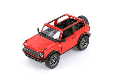 2022 Ford Bronco Open Top, Red - Kinsmart 5438DA/B - 1/34 Scale Diecast Model Toy Car