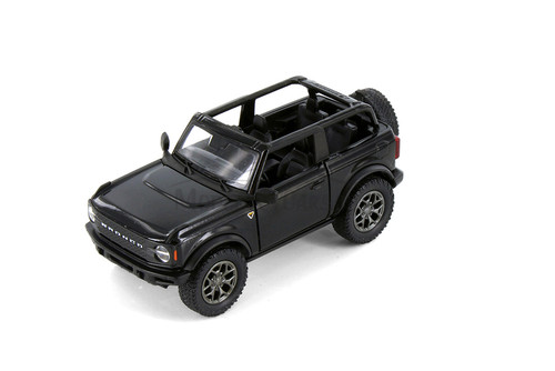 2022 Ford Bronco Open Top, Black - Kinsmart 5438DA/B - 1/34 Scale Diecast Model Toy Car