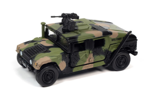 M1025 HMMWV Armament Carrier HUMVEE 4-CT Armored Fastback, Forest Camo Green - Johnny Lightning - 1/64 scale Diecast Car