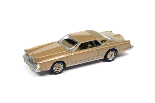 1978 Lincoln Continental Mark V, Jubilee Gold Poly - Auto World AW64352 - 1/64 scale Diecast Car