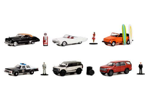 Greenlight The Hobby Shop Series 14 Diecast Car Set - Box of 6 assorted 1/64 Scale Diecast Model Cars