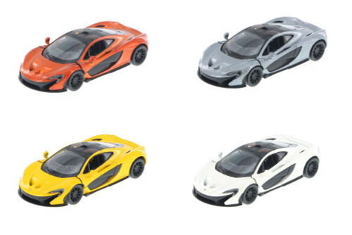 McLaren P1, SET OF 4 -  Kinsmart 5393D - 1/36 Scale Diecast Model Toy Cars