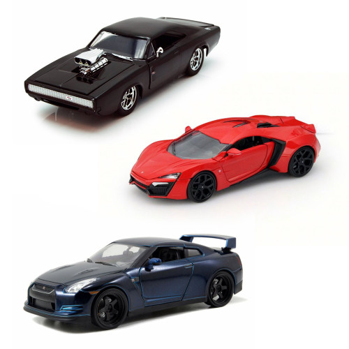 Dom & Brian Fast & Furious Car Set 2 - Three 1/24 Scale Diecast Model Cars