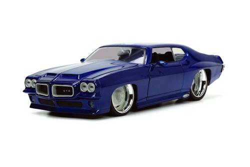 1971 Pontiac GTO, Dark Blue - Jada Toys 33545 - 1/24 Scale Diecast Model Toy Car