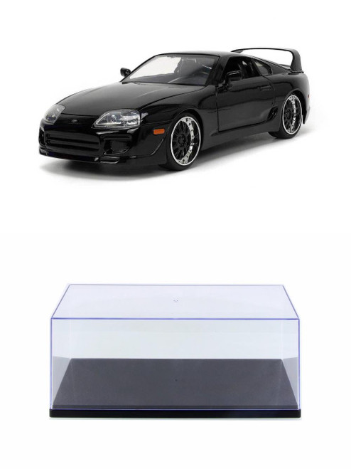 Diecast Car w/Display Case - 1995 Toyota Supra, Fast & Furious - Jada Toys 33380 - 1/24 Scale Diecast Model Toy Car