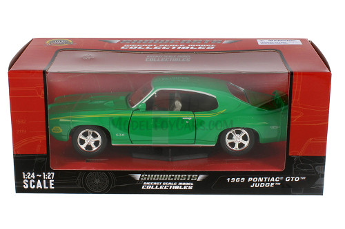 1969 Pontiac GTO Judge, Green - Showcasts 77242GN - 1/24 Scale Diecast Model Toy Car