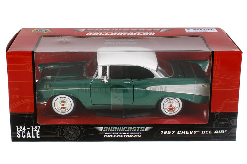 1957 Chevy Bel Air, Green - Showcasts 77228GN - 1/24 Scale Diecast Model Toy Car