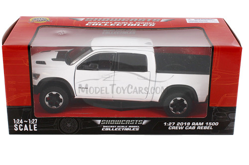 2019 Dodge Ram 1500 Crew Cab Rebel, White - Showcasts 71358W - 1/24 Scale  Diecast Model Toy Car