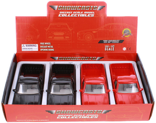 Showcasts® 1992 Chevrolet® 454 SS™ Pickup Truck Diecast Car Set - Box of 4 1/24 Scale Diecast Model Cars, Assorted Colors