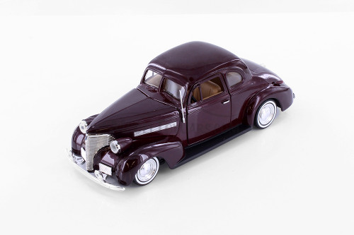 1939 Chevy Coupe , Burgundy - Showcasts 77247D - 1/24 Scale Diecast Model Toy Car (1 car, no box)