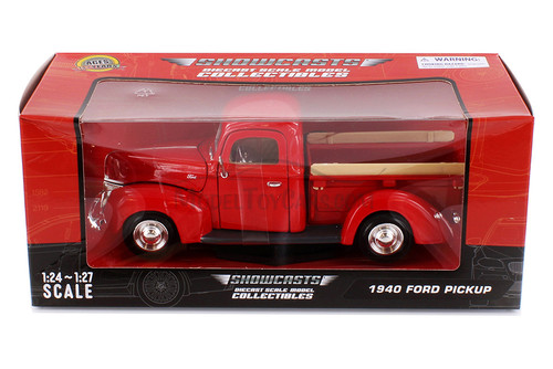 1940 Ford Pickup, Red - Showcasts 77234R - 1/24 Scale Diecast